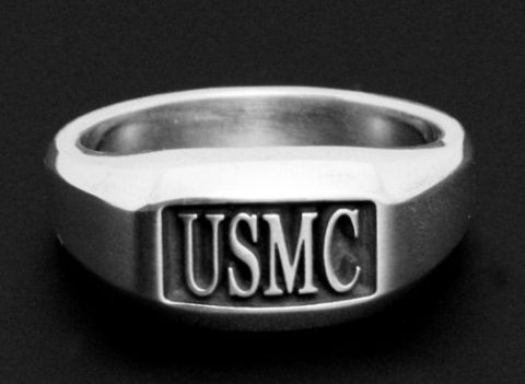 Silver Marine Corps Ring