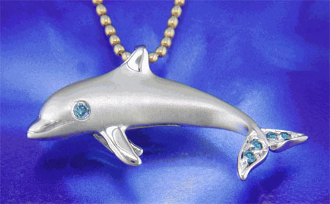 White Gold Dolphin Pendant