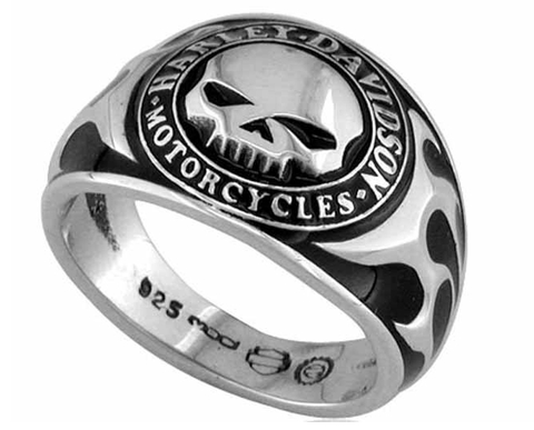 Harley Davidson Skull Ring