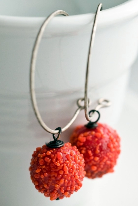 Hoop Earrings Strawberry
