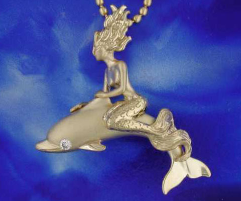 Dolphin and Mermaid Pendant